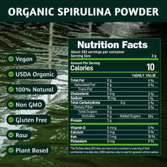 ATNreuro spirulina powder mixed into a vibrant smoothie