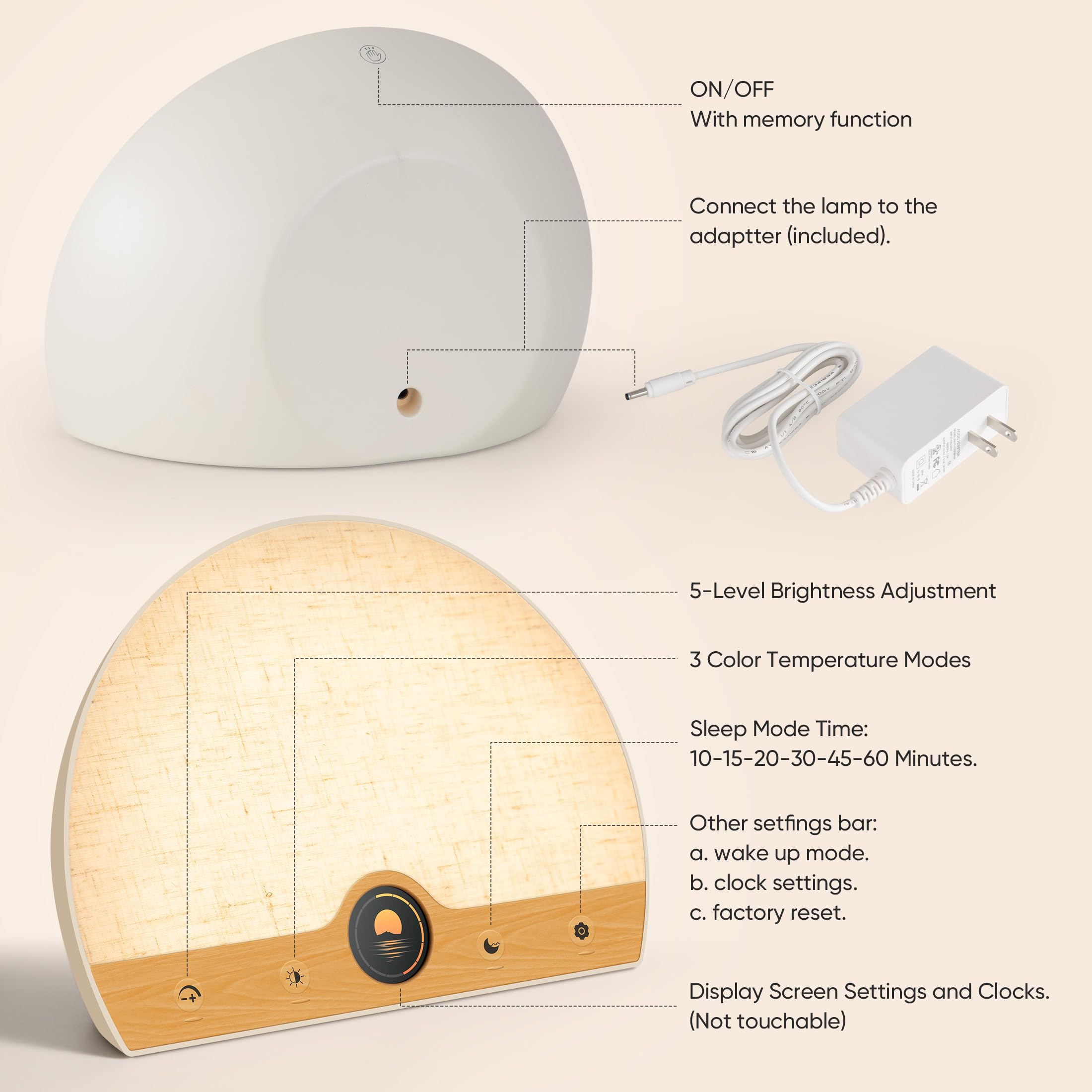 ATOROBROS gentle wake aids smoother mornings with light and alarm.