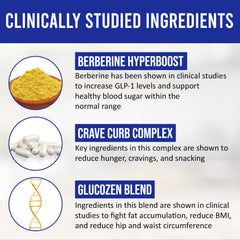 Atrafen GLP Ultra capsules close-up showing appetite control and energy balance.