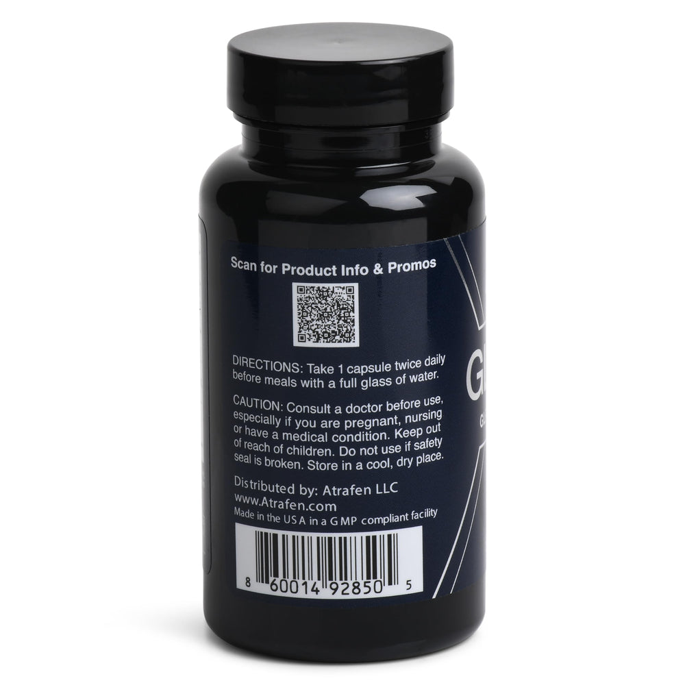 Atrafen GLP Ultra packaging display emphasizing USA-made quality.