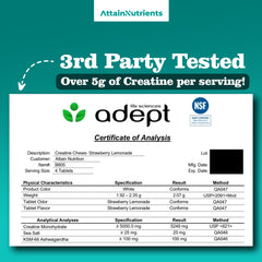 Attain Nutrients Creatine Chews Strawberry Lemonade flavor close-up