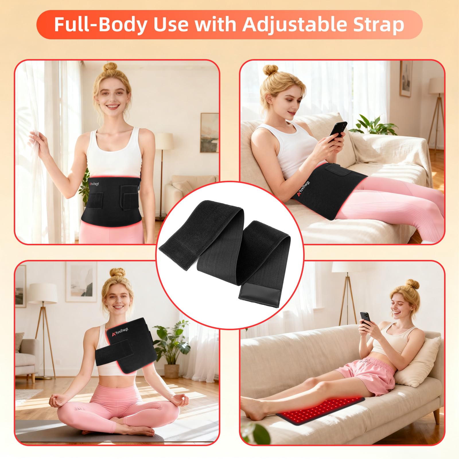 Atvxihegt 660nm red light diode supports outer skin comfort after activity.