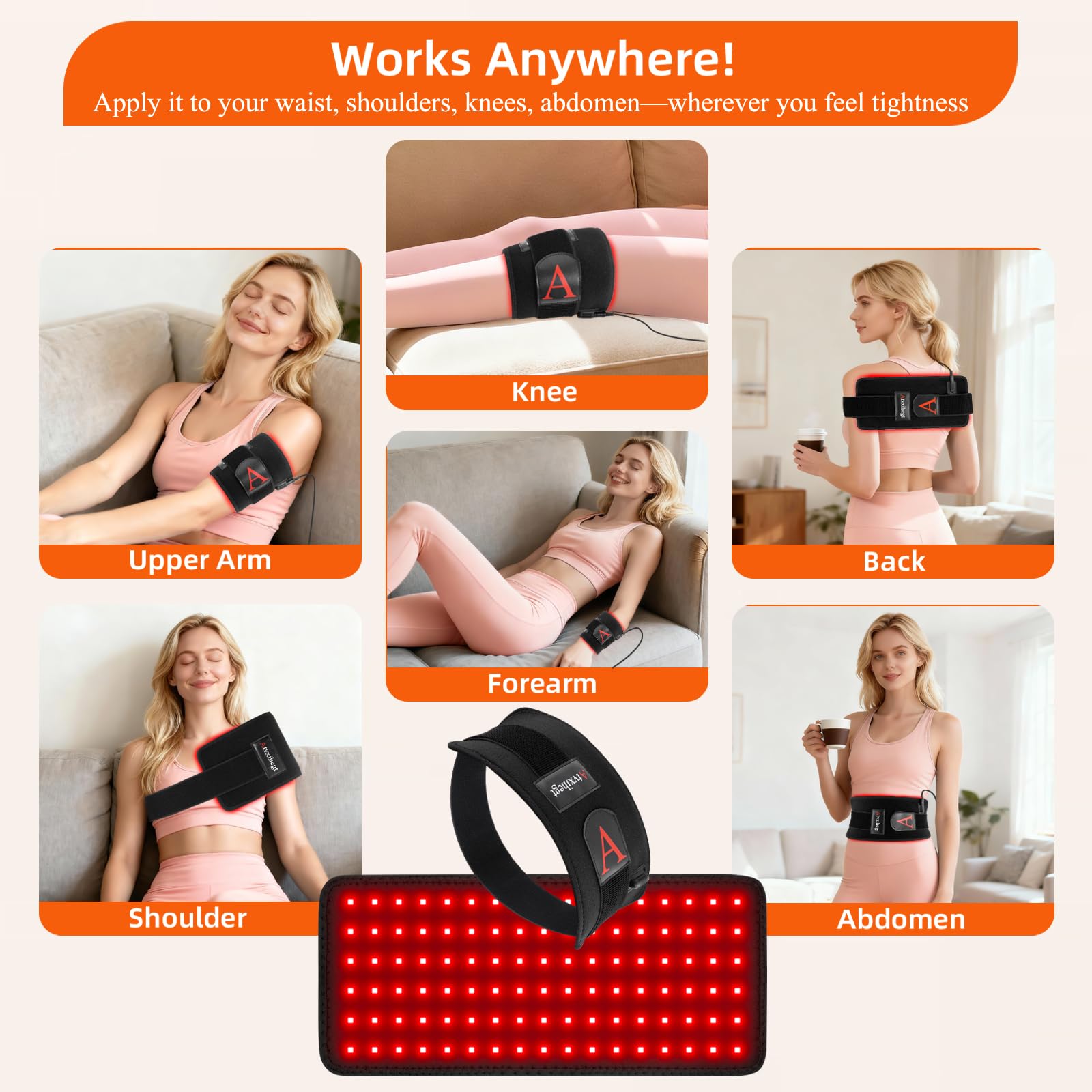 Adjustable strap with 25.3-inch length plus 23.2-inch extension belt