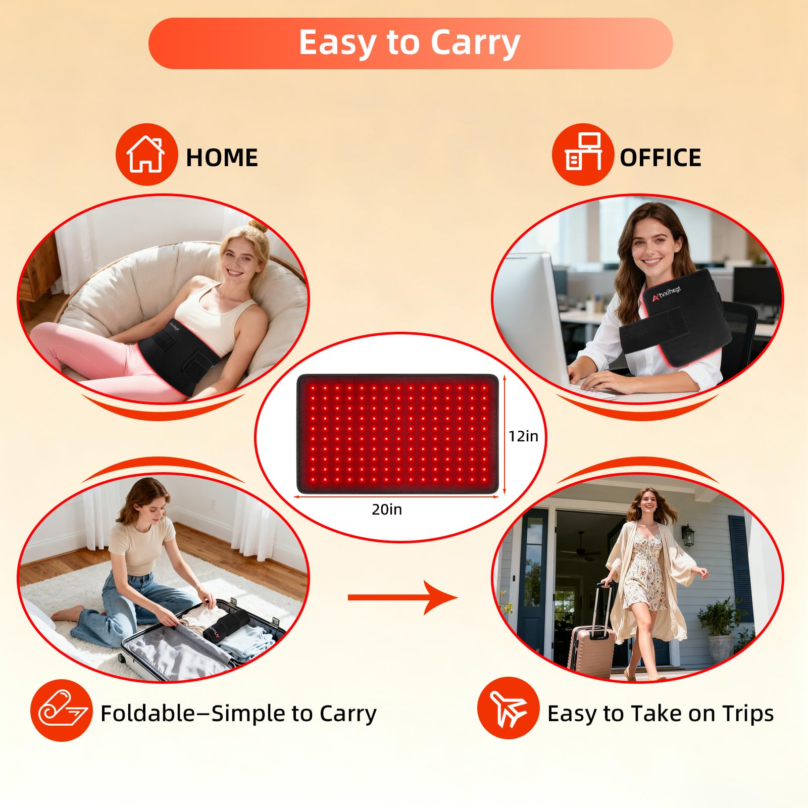 Atvxihegt USB power option enables use with power bank or computer.