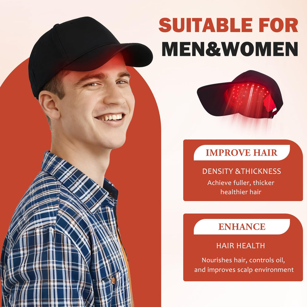 Auarwood LLLT Cap breathable fabric for extended wear.