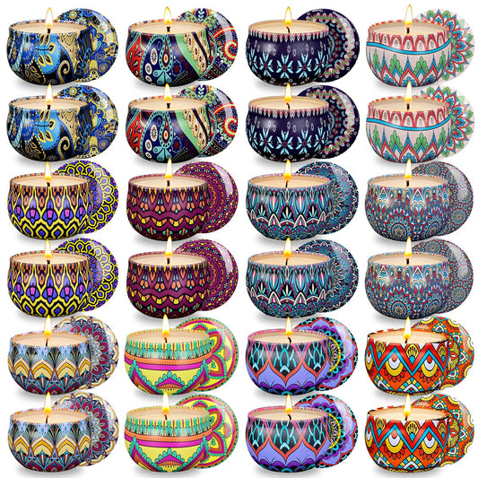 Aubinkenny 24-piece set in a boho tin for chic space ambiance.