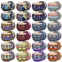 Aubinkenny 24-piece set in a boho tin for chic space ambiance.