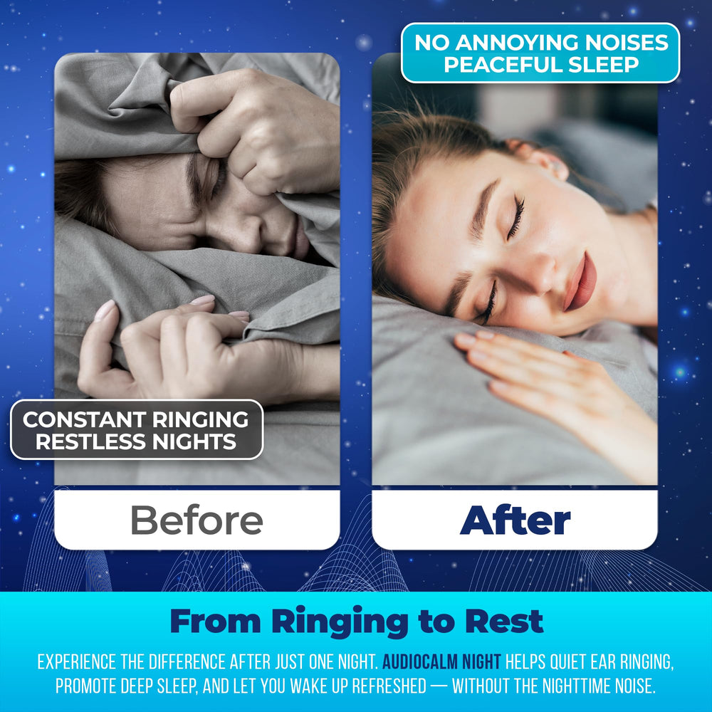 Soft Audio Calm Night capsules resting on a surface