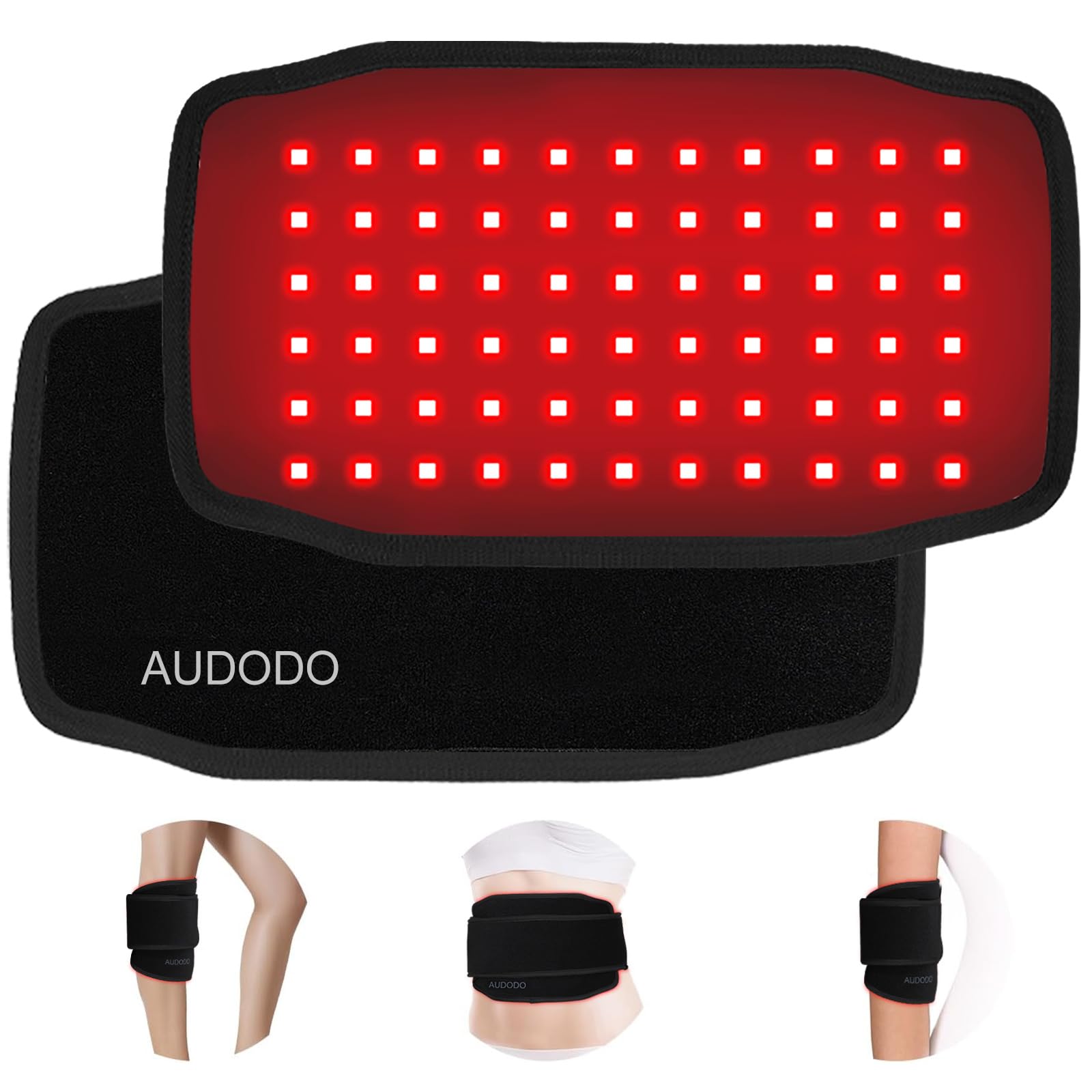 AUDODO infrared wrap back view showing warm, soothing coverage for the back