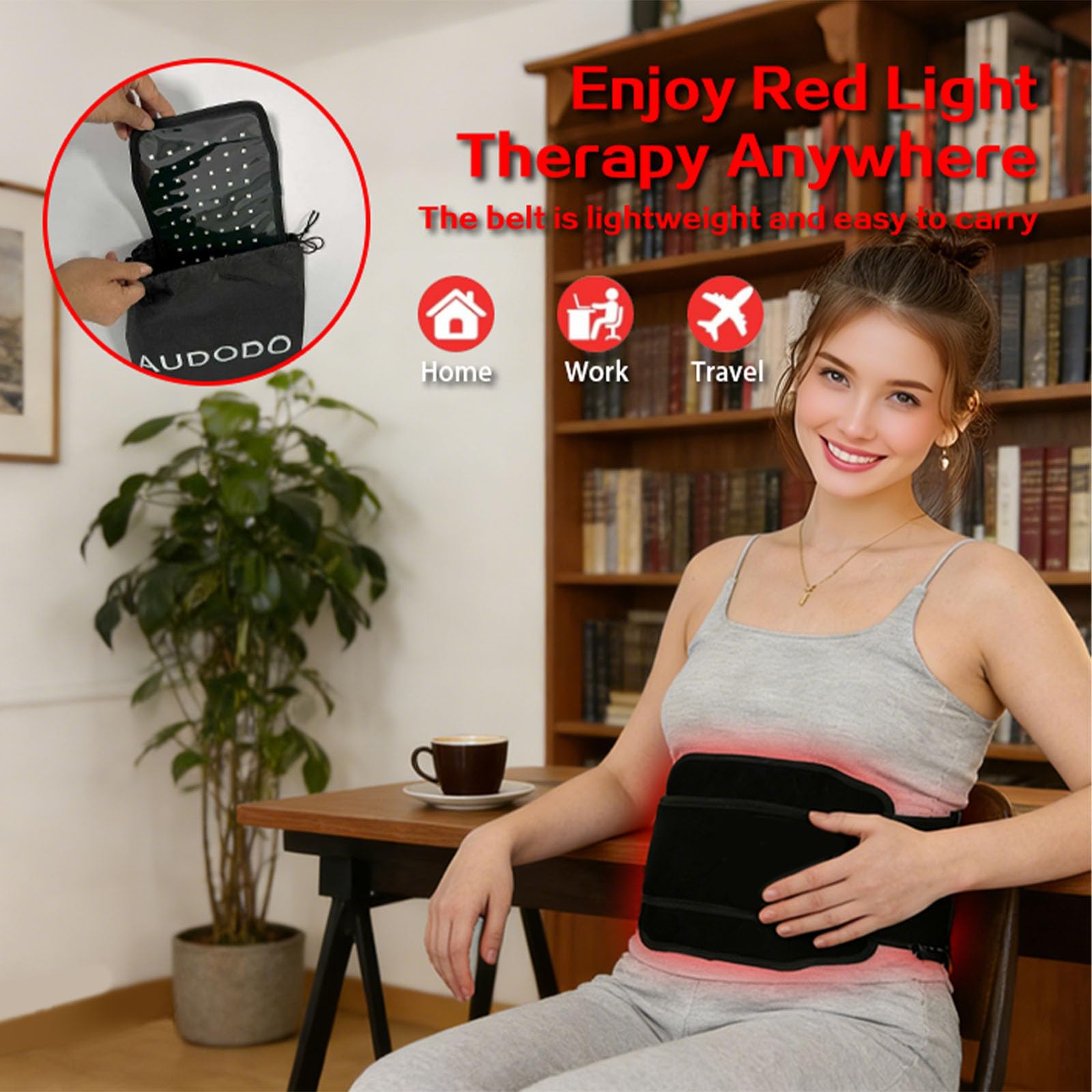 AUDODO infrared wrap around the shoulder area for upper body warmth