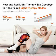 AUDODO knee massage function close-up shows adjustable vibration settings.