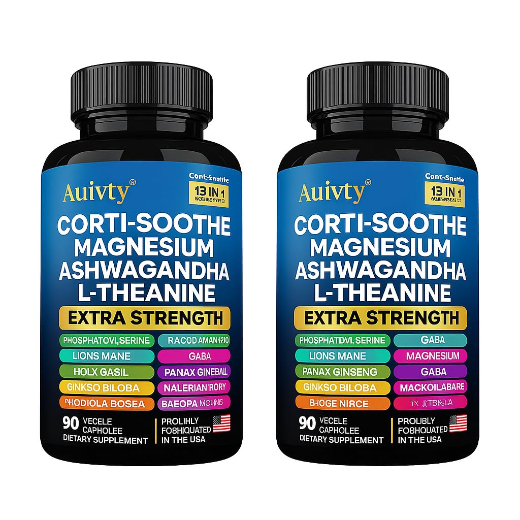 Auivty Cortisol Manager bottle front view for steady energy and stress support.