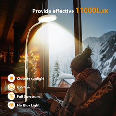 A Aulaidik lamp delivering 11000 lux near-sunlight for brighter days.