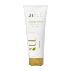 Aulief Gold bottle front view for convenient joint and muscle relief.