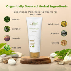 Close-up of the Aulief Gold label highlighting organic ingredients.