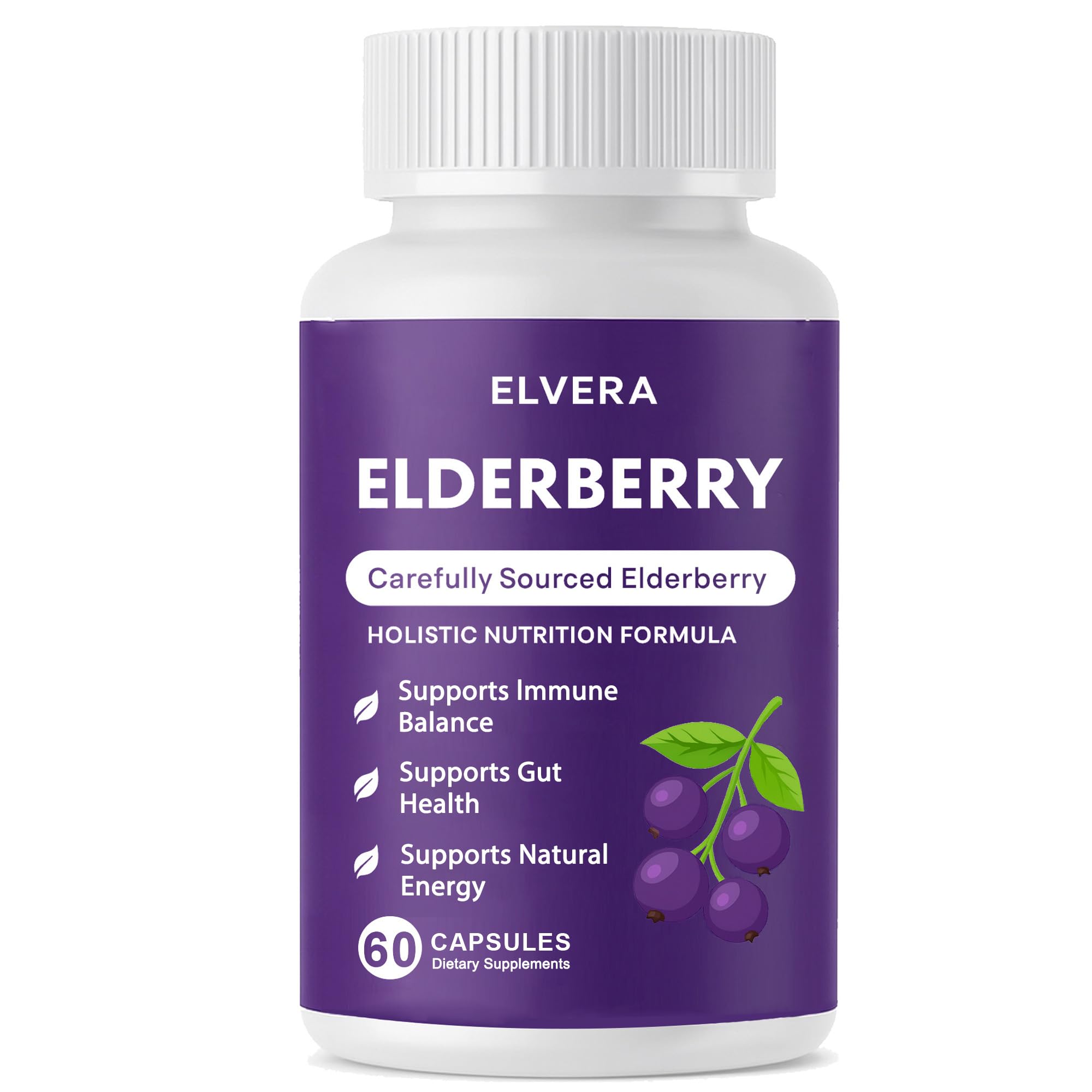 Aultink Elvera elderberry softcaps bottle promotes daily immune support.