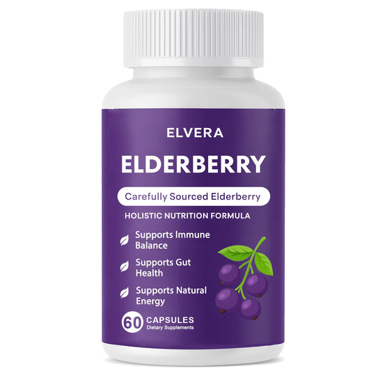 Aultink Elvera elderberry softcaps bottle promotes daily immune support.