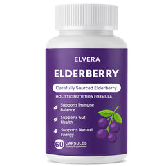Aultink Elvera elderberry softcaps bottle promotes daily immune support.