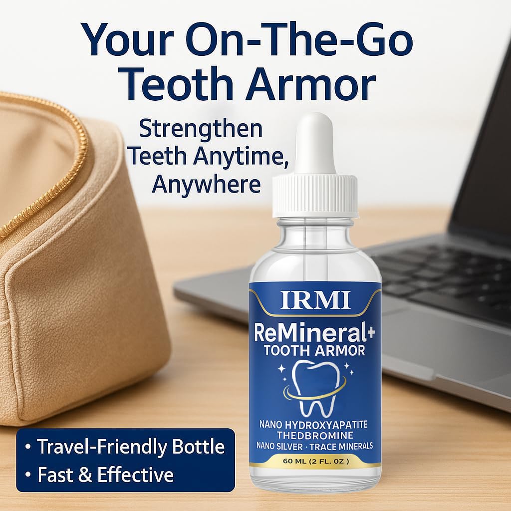 Aultink Irmi Remineral Tooth Armor packaging 60ml for home travel.