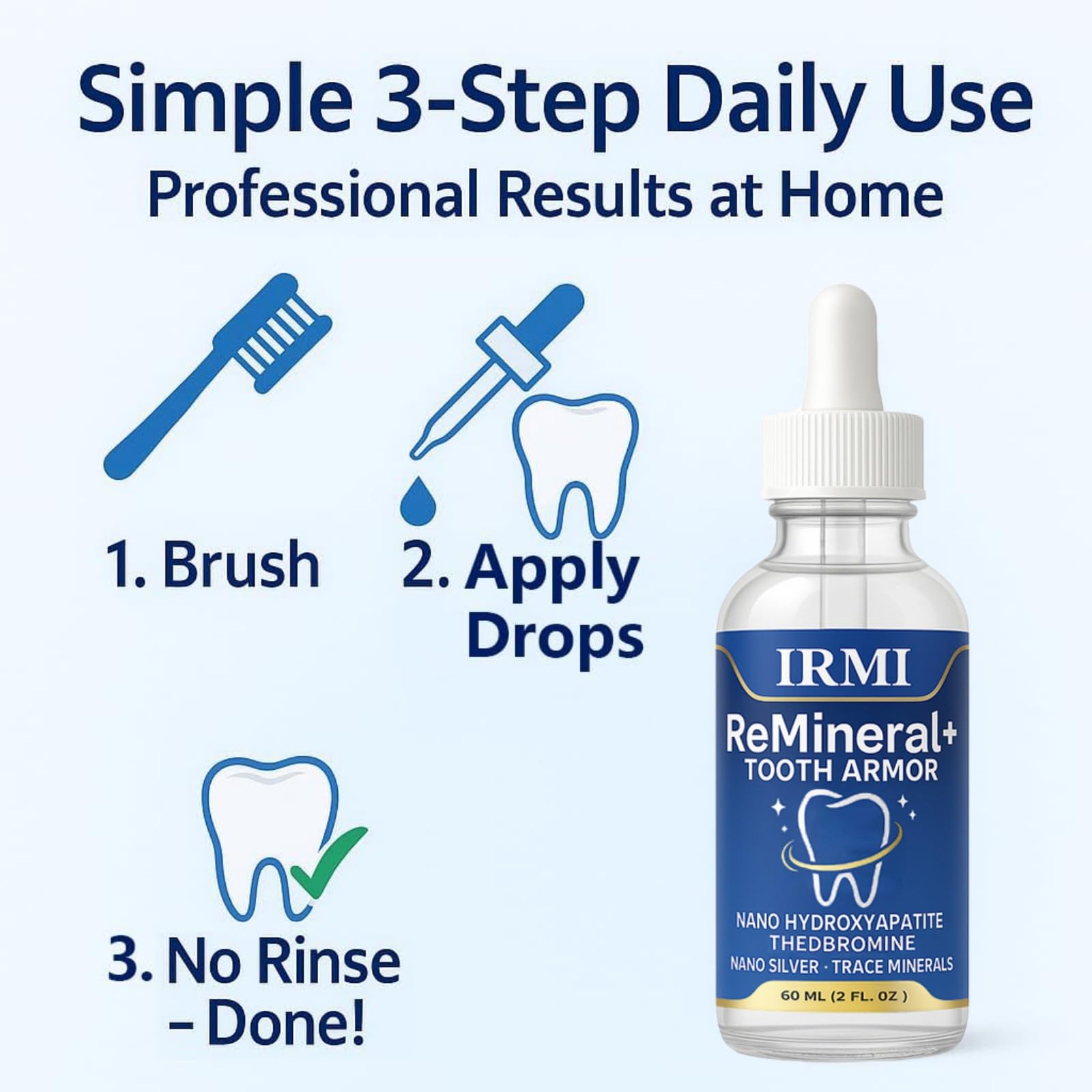 Aultink Irmi Remineral Tooth Armor easy daily use without rinsing.
