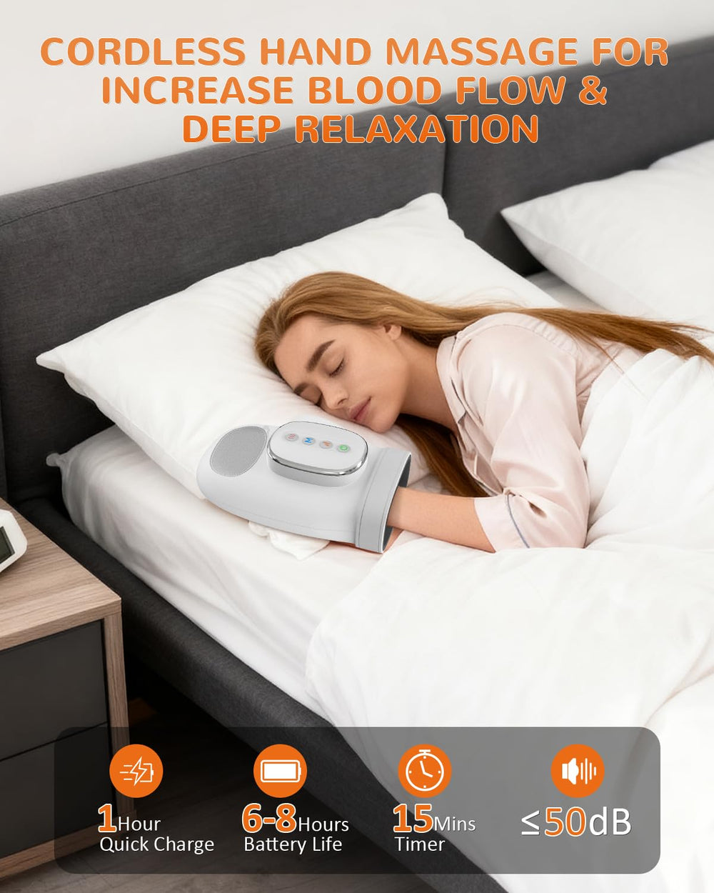 AUMNIE 2000mAh battery powering extended cordless massage sessions.