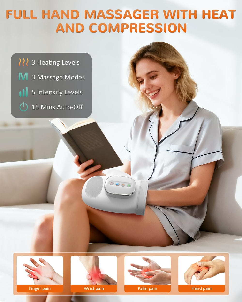 AUMNIE 3-massage-modes-5-intensities feature enabling personalized relief.