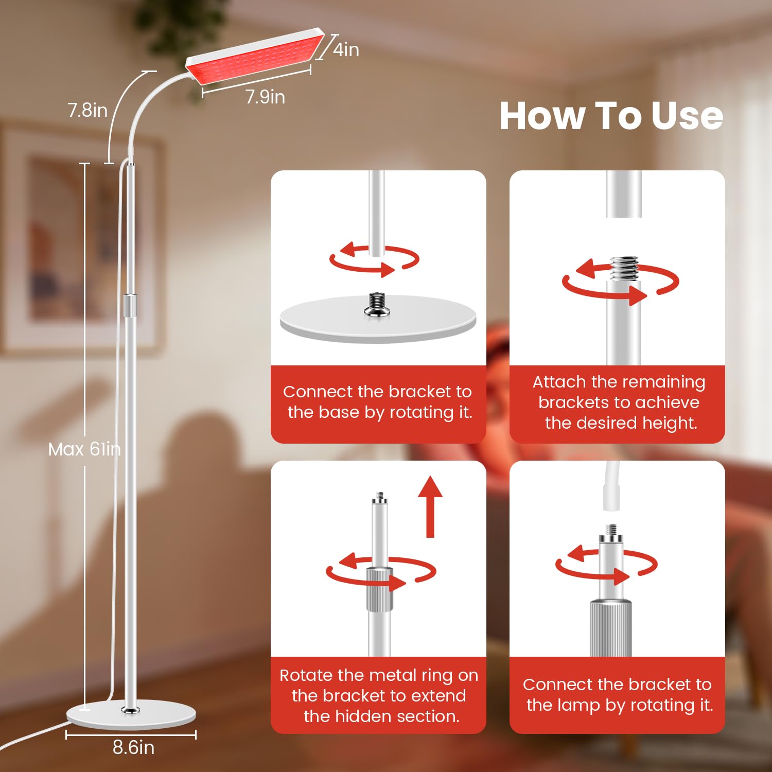 Aumtrly home-use lamp fits multiple spaces and routines.