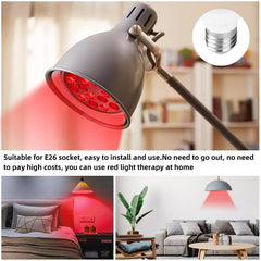 Aumtrly red light bulb uses a 60-degree lens for high irradiance