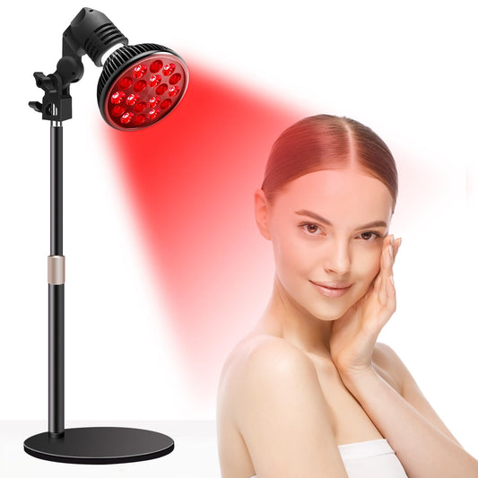 Aumtrly red light therapy lamp with stable base for safe home use.