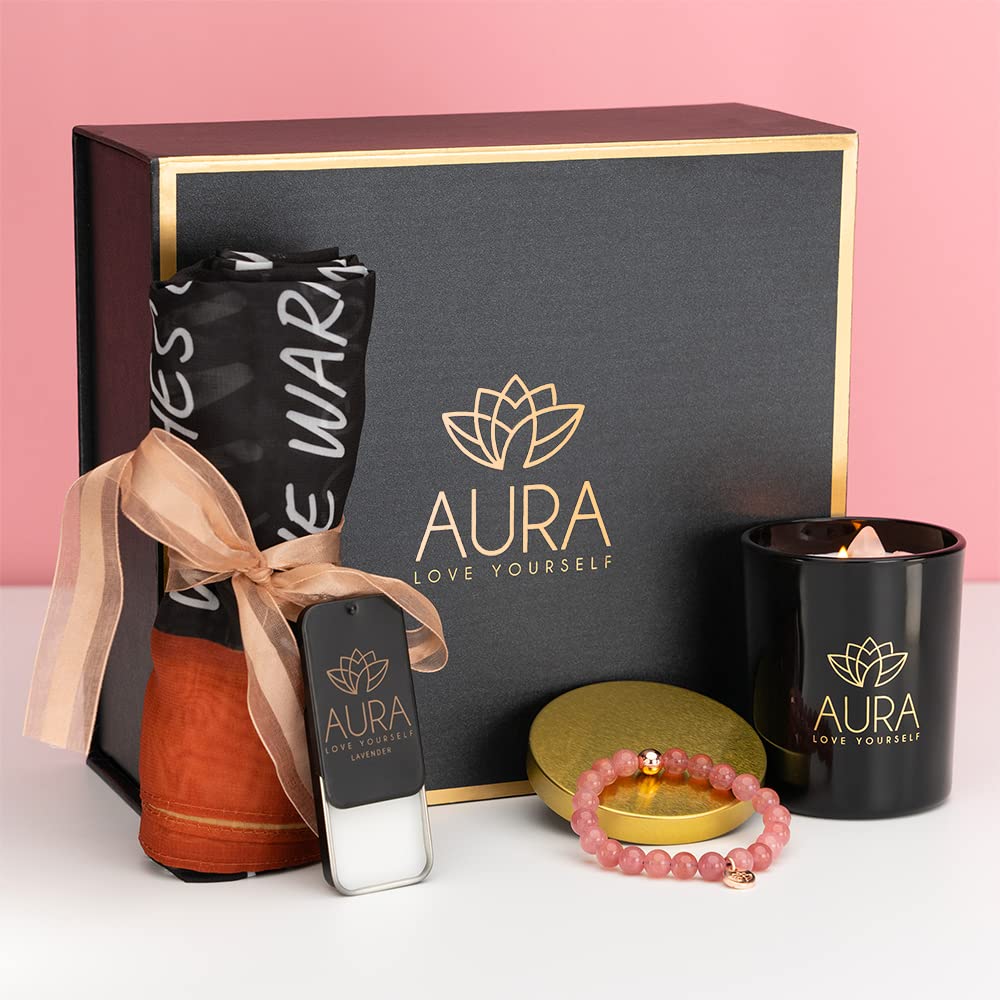 Aura Love Yourself gift box unboxing showing thoughtful care package