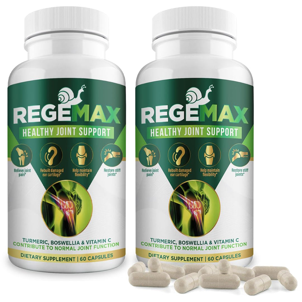 Aura Vitamins Regemax bottle hero suggests daily joint comfort support.