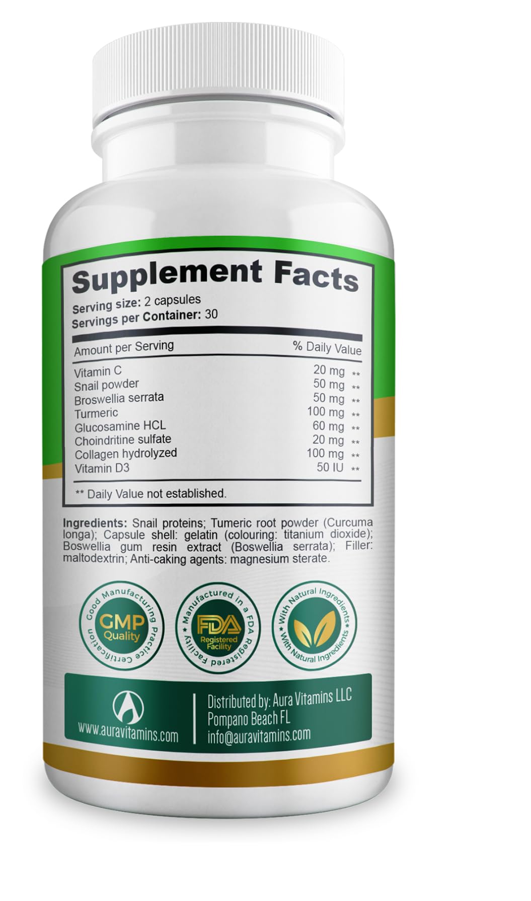 AURA VITAMINS REGEMAX bottle held in hand for daily use