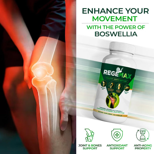 Aura Vitamins Regemax bottle side view for daily joint support.
