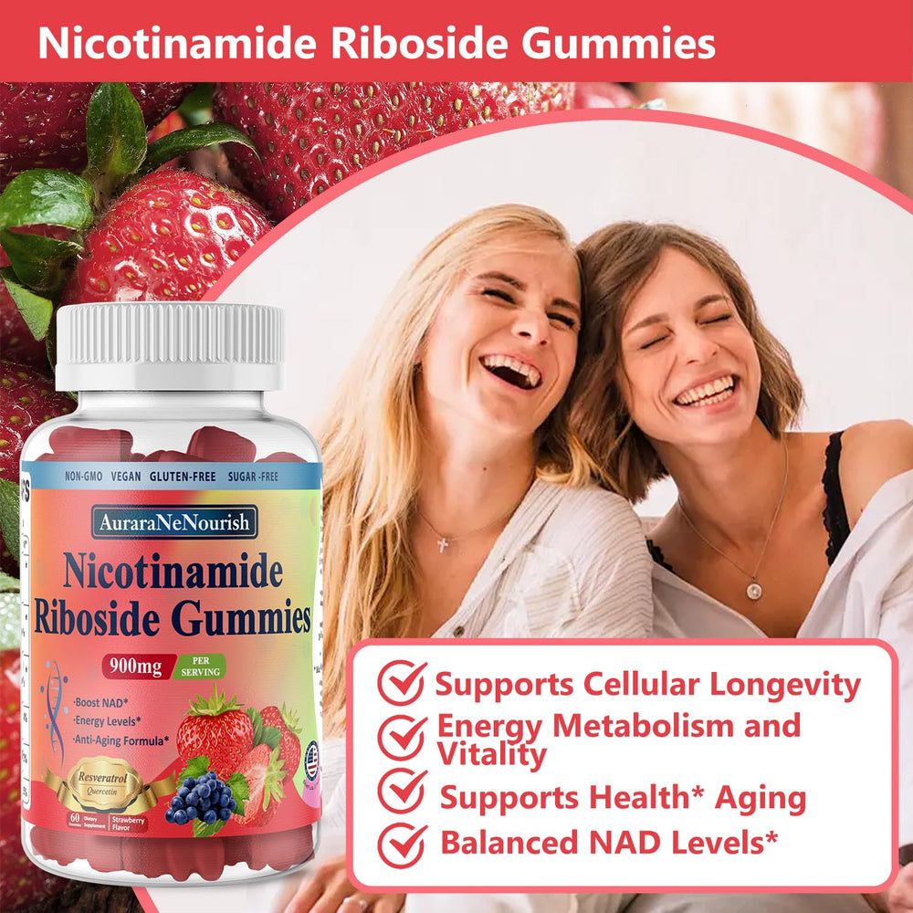 AuraraNeNourish NAD sugarfree claims graphic emphasizes zero sugar
