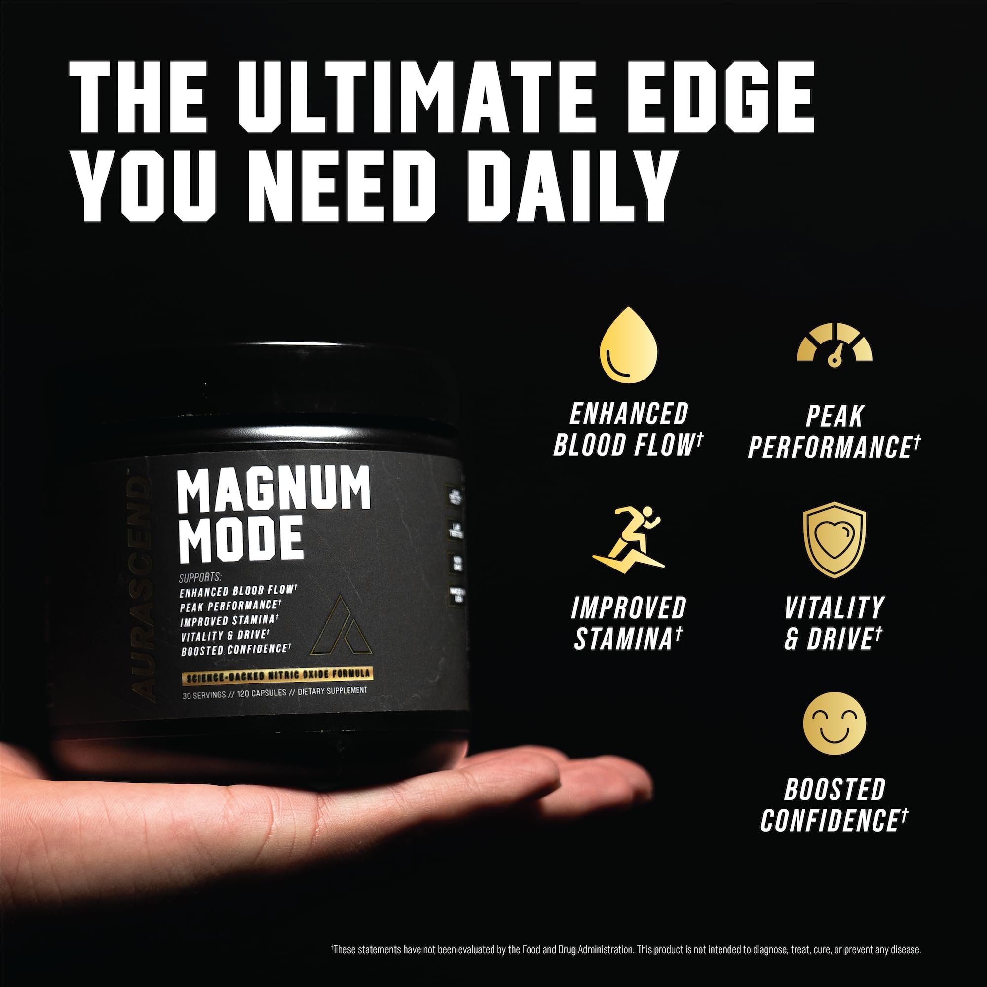 Aurascend Magnum Mode preworkout scene suggests energized focus during training