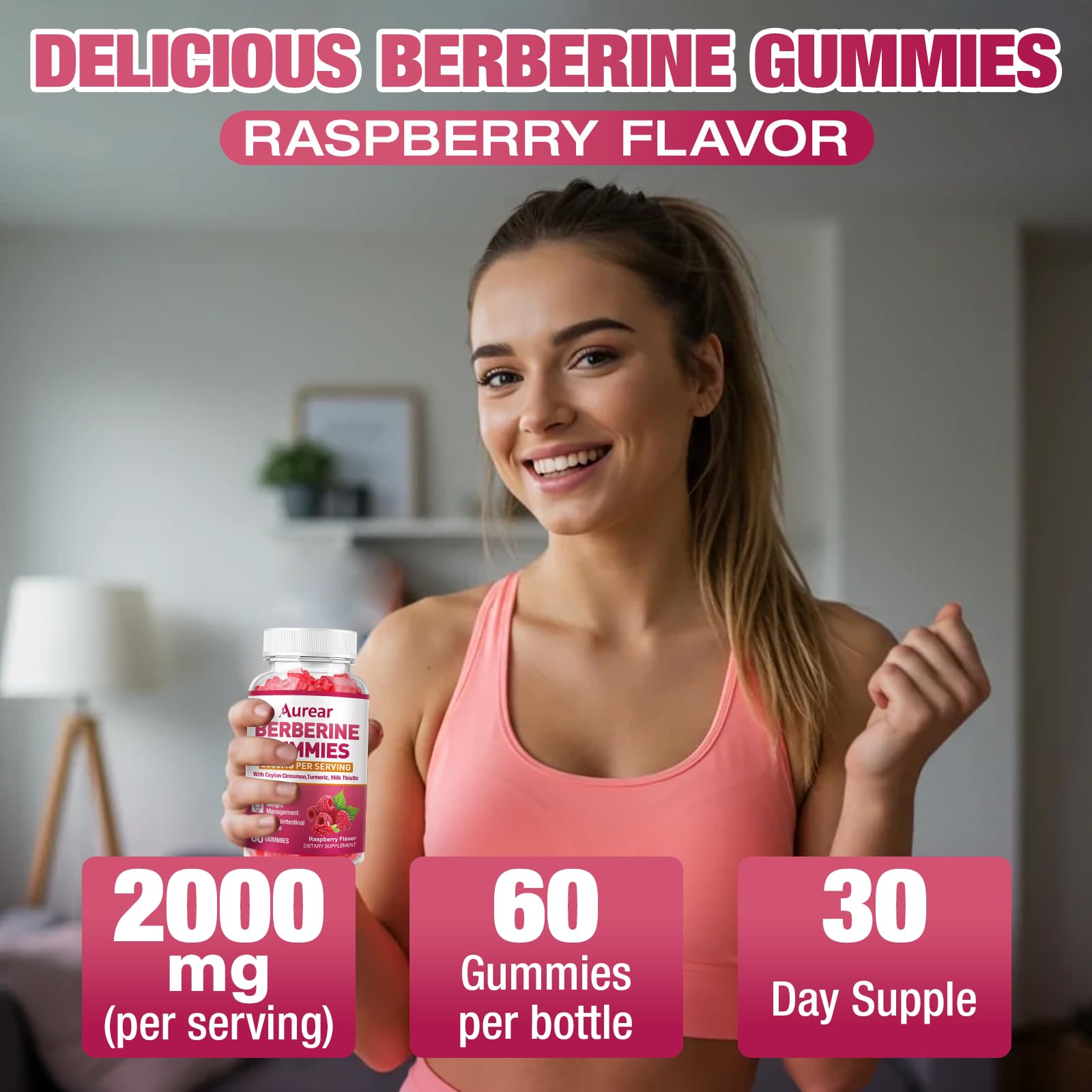 Gummies arranged for a simple daily routine with Aurear Berberine