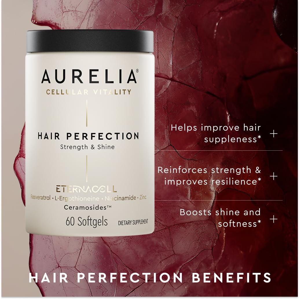 AURELIA Hair Perfection packaging with sleek design for trusted hair care.