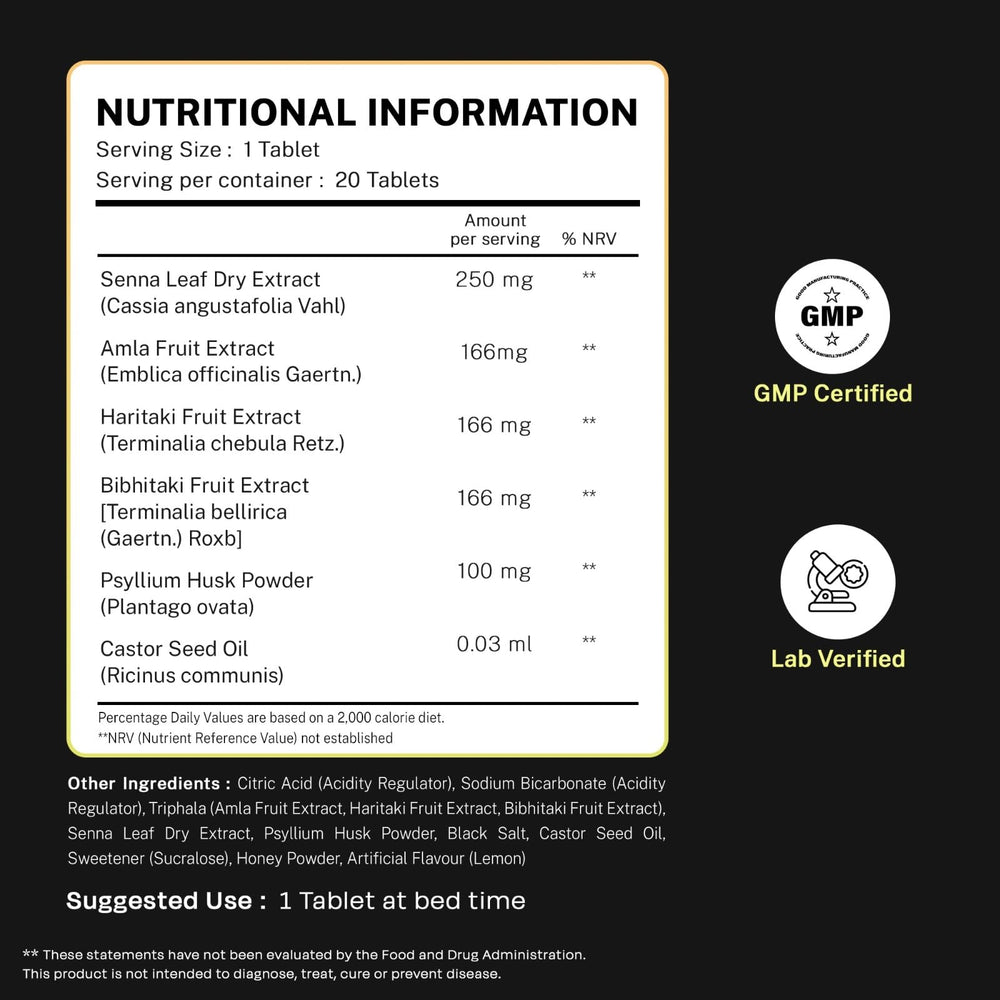 Castor oil and senna ingredients highlighted on the Auric Flush 365 label.