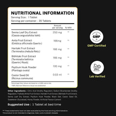 Castor oil and senna ingredients highlighted on the Auric Flush 365 label.