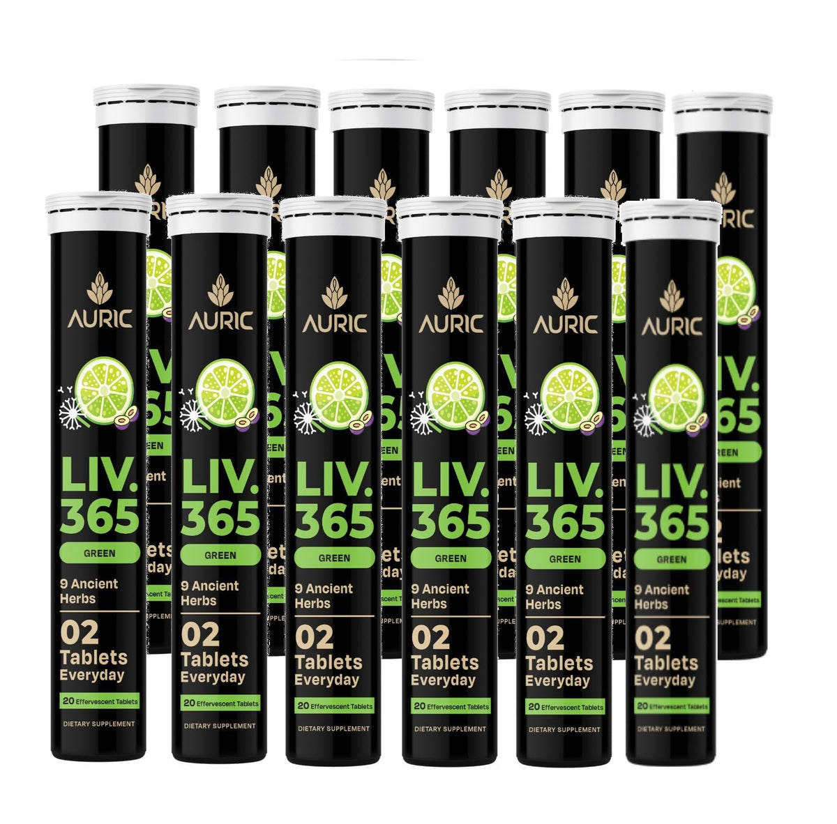 Auric Liv365 bottle with lemon flavor for easy detox support