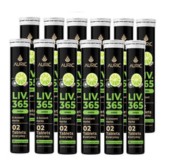 Auric Liv365 bottle with lemon flavor for easy detox support