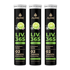 Auric Liv365 bottle front for daily liver detox support.