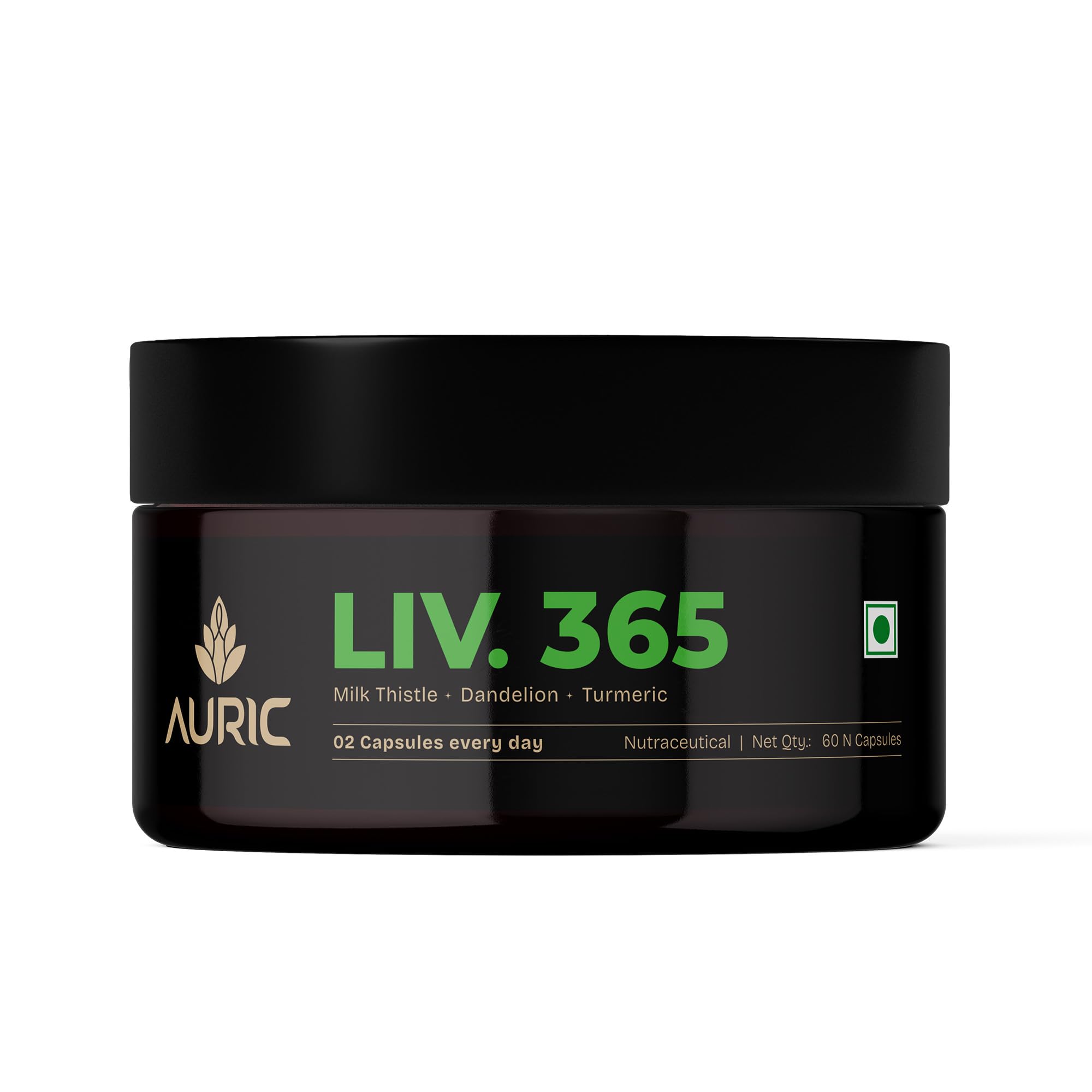 Auric Liver Support bottle front for easy daily liver wellness.