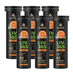 Auric Liver Support bottle front view, showing a trusted herbal blend for daily wellness.