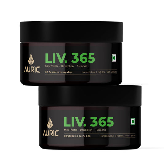 Auric Liver Support bottle pour for daily detox use.