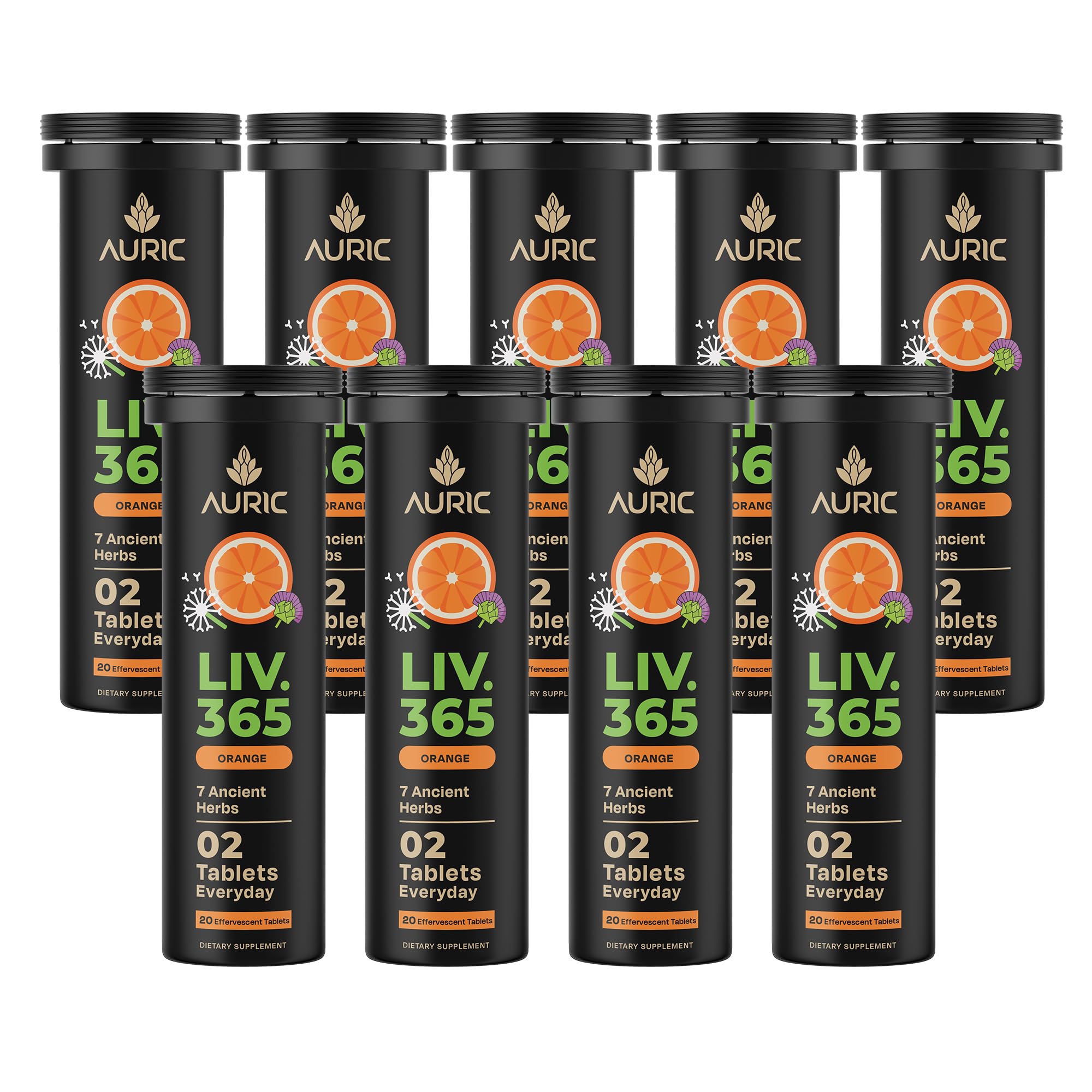 Auric Liver Support bottle with milk thistle for daily wellness.