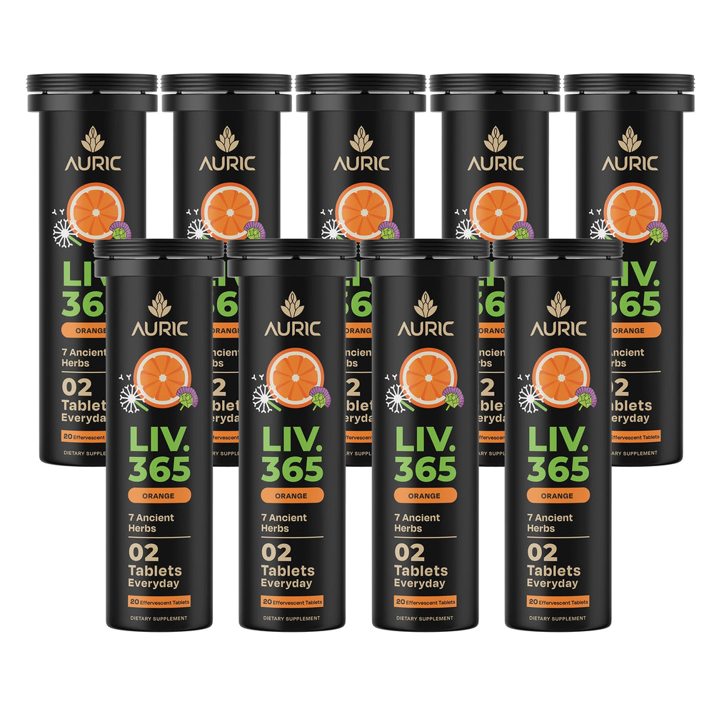 Auric Liver Support bottle with milk thistle for daily wellness.