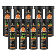 Auric Liver Support bottle with milk thistle for daily wellness.