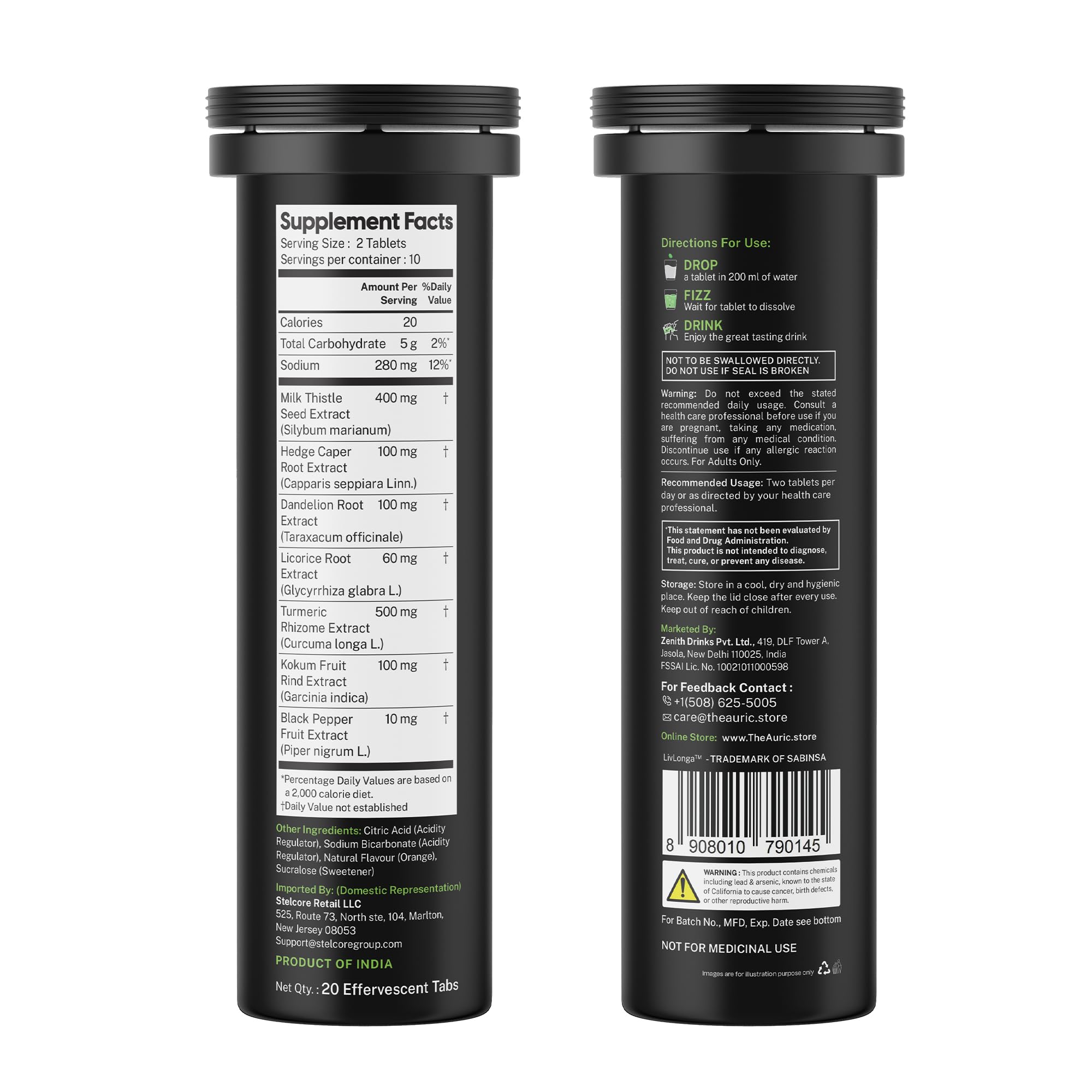 Auric Liver Support travel pack demonstrates portability for busy lifestyles.