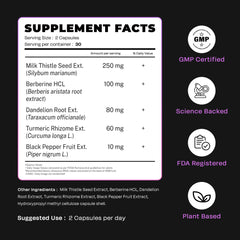 Auric Milk Thistle ++ bottle dosed with water illustrating easy daily dosing.